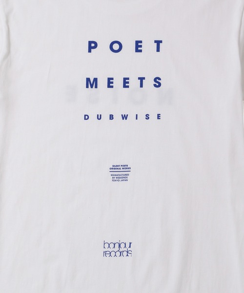 POET MEETS DUBWISE（ポエットミーツダブワイズ）の「【POET MEETS DUBWISE/ポエトミーツダブワイズ】NOISE Bispoke T-Shirt 「NOISE」Bonjour RecordsエクスクルーシブショートスリーブTシャツ（Tシャツ/カットソー・メンズ・スミクロ/ホワイト・L/XL/M）」の9枚目の写真