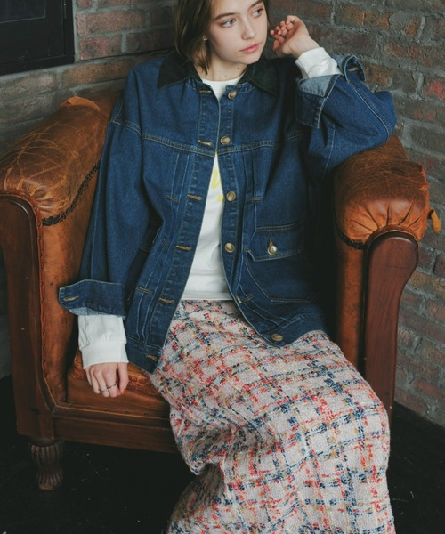 Unitage(ユニテージ)の「ツイードチェックロングスカート(スカート・レディース・ピンク/グリーン・MEDIUM/SMALL)」の22枚目の写真