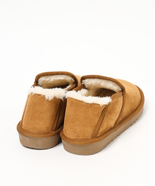 BAYFLOW（ベイフロー）の「フェイクムートンスリッポン（スリッポン・レディース・キャメル/グレー・LARGE/MEDIUM）」の5枚目の写真