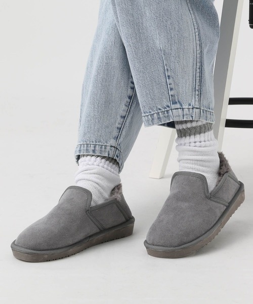 BAYFLOW（ベイフロー）の「フェイクムートンスリッポン（スリッポン・レディース・キャメル/グレー・LARGE/MEDIUM）」の18枚目の写真