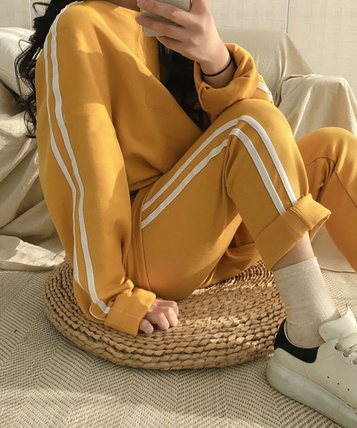 NinaetLina（ニナエリナ）の「薄手カットソーセットアップ（Tシャツ/カットソー・レディース・グレー/パープル/ブラック・XL/M/L）」の6枚目の写真