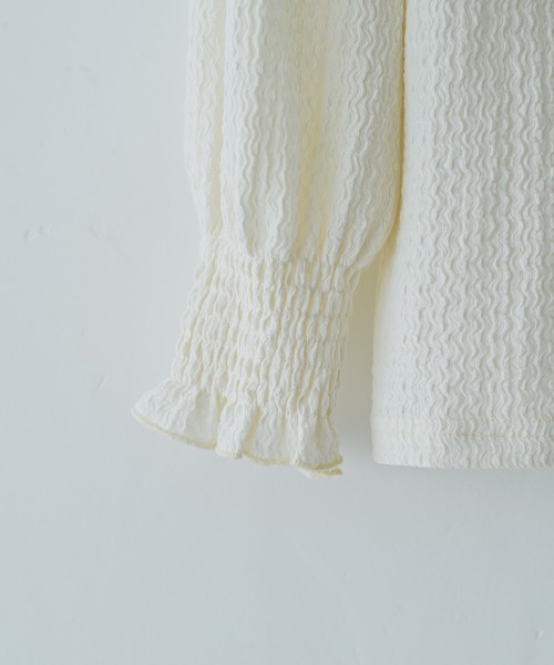 riziere（リジェール）の「シャーリングカラープルオーバー（シャツ/ブラウス・キッズ・アイボリー/ブラック・110/100/140/150/120/130/90）」の13枚目の写真