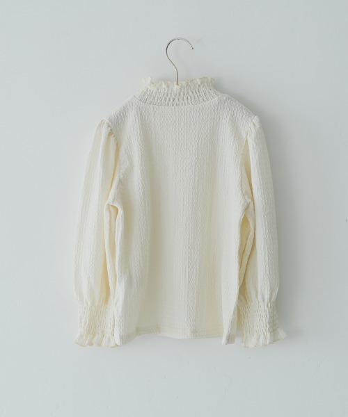 riziere（リジェール）の「シャーリングカラープルオーバー（シャツ/ブラウス・キッズ・アイボリー/ブラック・110/100/140/150/120/130/90）」の14枚目の写真