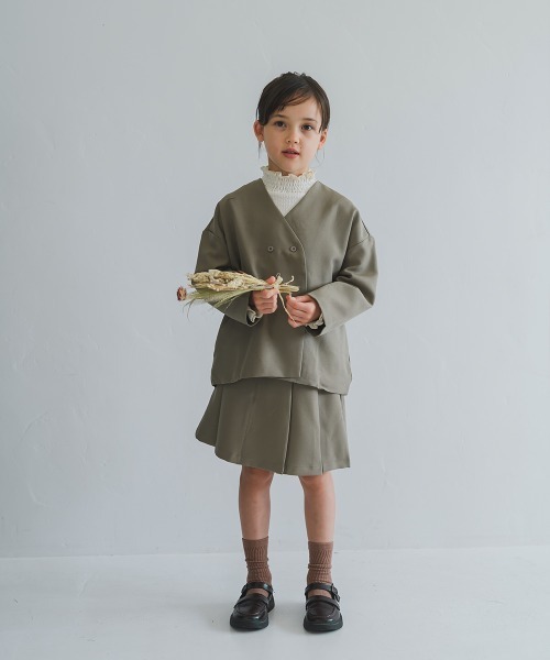 riziere（リジェール）の「シャーリングカラープルオーバー（シャツ/ブラウス・キッズ・アイボリー/ブラック・110/100/140/150/120/130/90）」の7枚目の写真