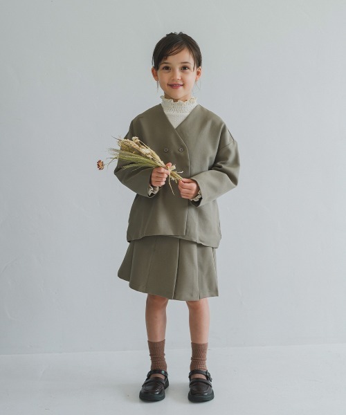 riziere（リジェール）の「シャーリングカラープルオーバー（シャツ/ブラウス・キッズ・アイボリー/ブラック・110/100/140/150/120/130/90）」の10枚目の写真