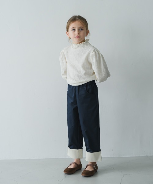 riziere（リジェール）の「シャーリングカラープルオーバー（シャツ/ブラウス・キッズ・アイボリー/ブラック・110/100/140/150/120/130/90）」の15枚目の写真