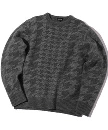MEN'S BIGI | 千鳥格子グレークルーネックニット(ニット/セーター)