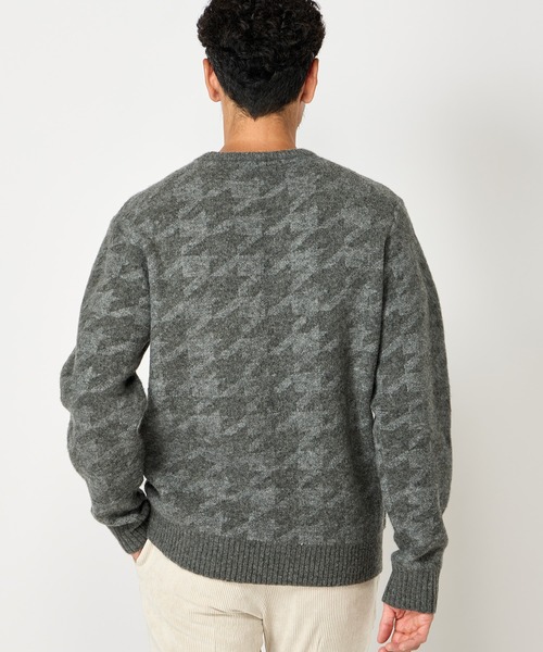 MEN'S BIGI（メンズビギ）の「千鳥格子グレークルーネックニット（ニット/セーター・メンズ・グレー・03/01/02）」の11枚目の写真