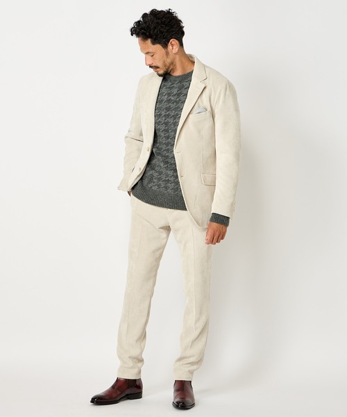 MEN'S BIGI（メンズビギ）の「千鳥格子グレークルーネックニット（ニット/セーター・メンズ・グレー・03/01/02）」の7枚目の写真