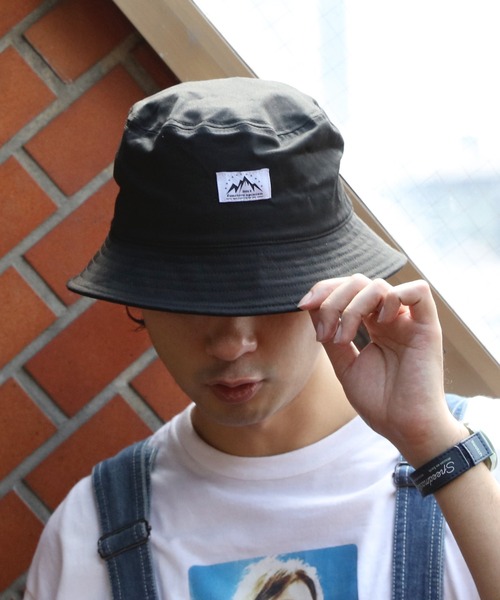 ８(eight)（エイト）の「ダウンブリムワッペンバケット（ハット・メンズ・ベージュ/ネイビー/オリーブ/ブラック/ホワイト・FREE）」の2枚目の写真