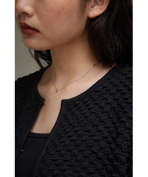 AZUL by moussy（アズールバイマウジー）の「AZモチーフキューブネックレス（ネックレス・レディース・ゴールド系その他/シルバー・FREE）」の2枚目の写真