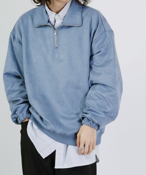 スエードポンチ ハーフZIPスウェット（スウェット）｜FUNALIVE（ファンアライブ） 5,452円