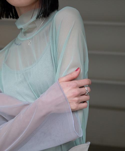 配色刺繍タトゥーシアートップス（Tシャツ/カットソー）｜VACANCY