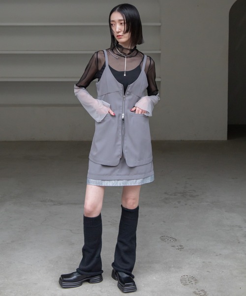 コムデギャルソン 総柄 タトゥープリント シアーシャツ レギンス