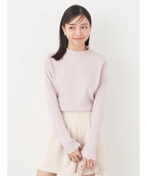 earth music&ecology（アースミュージックアンドエコロジー）の「チェーンリブハイネックプルオーバー（Tシャツ/カットソー・レディース・ブルー/ベージュ/ブラック/アイボリー/その他9/ピンク・S/M）」の10枚目の写真