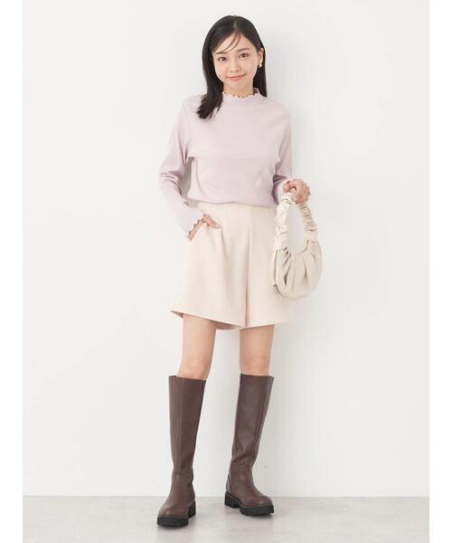 earth music&ecology（アースミュージックアンドエコロジー）の「チェーンリブハイネックプルオーバー（Tシャツ/カットソー・レディース・ブルー/ベージュ/ブラック/アイボリー/その他9/ピンク・S/M）」の11枚目の写真