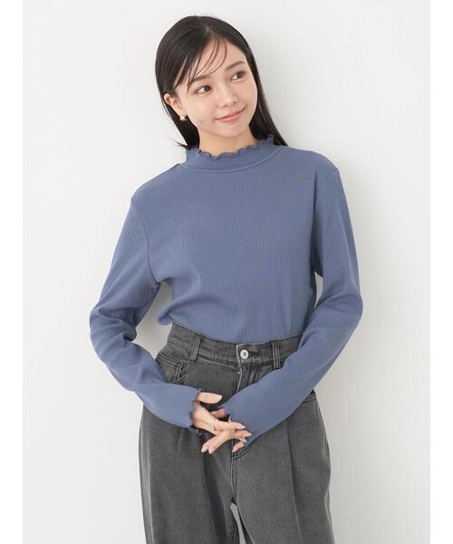 earth music&ecology（アースミュージックアンドエコロジー）の「チェーンリブハイネックプルオーバー（Tシャツ/カットソー・レディース・ブルー/ベージュ/ブラック/アイボリー/その他9/ピンク・S/M）」の14枚目の写真