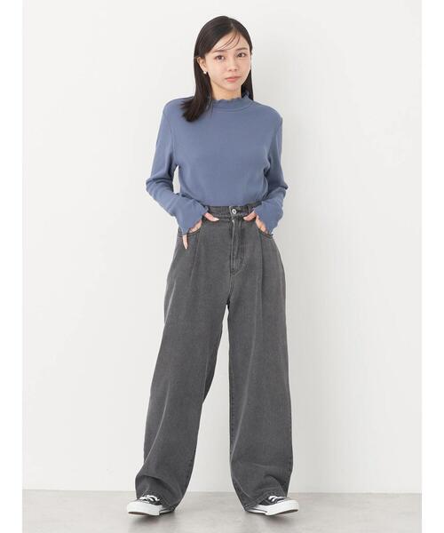 earth music&ecology（アースミュージックアンドエコロジー）の「チェーンリブハイネックプルオーバー（Tシャツ/カットソー・レディース・ブルー/ベージュ/ブラック/アイボリー/その他9/ピンク・S/M）」の15枚目の写真