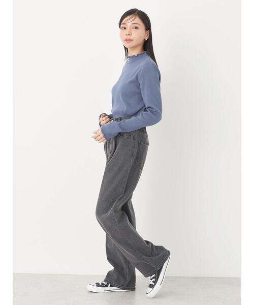 earth music&ecology（アースミュージックアンドエコロジー）の「チェーンリブハイネックプルオーバー（Tシャツ/カットソー・レディース・ブルー/ベージュ/ブラック/アイボリー/その他9/ピンク・S/M）」の16枚目の写真