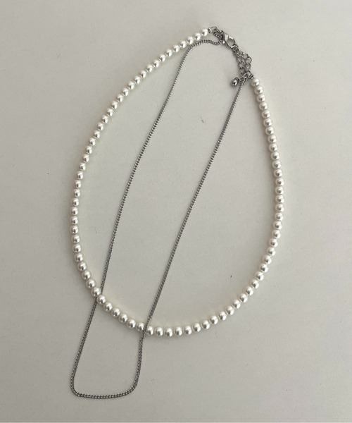 prose verse(プロズヴェール)の「パールXチェーン2連ネックレス(ネックレス・レディース・ゴールド/シルバー・フリ-)」の3枚目の写真