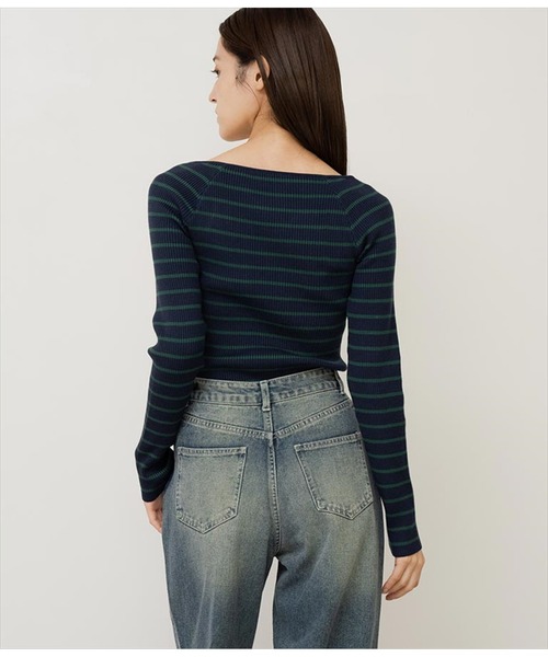 ANAP(アナップ)の「キーネックリブニットトップス(ニット/セーター・レディース・アイボリー/ブラック/ベージュ/ネイビー・FREE)」の16枚目の写真