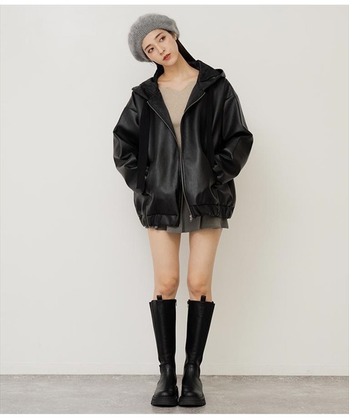 ANAP(アナップ)の「キーネックリブニットトップス(ニット/セーター・レディース・アイボリー/ブラック/ベージュ/ネイビー・FREE)」の14枚目の写真