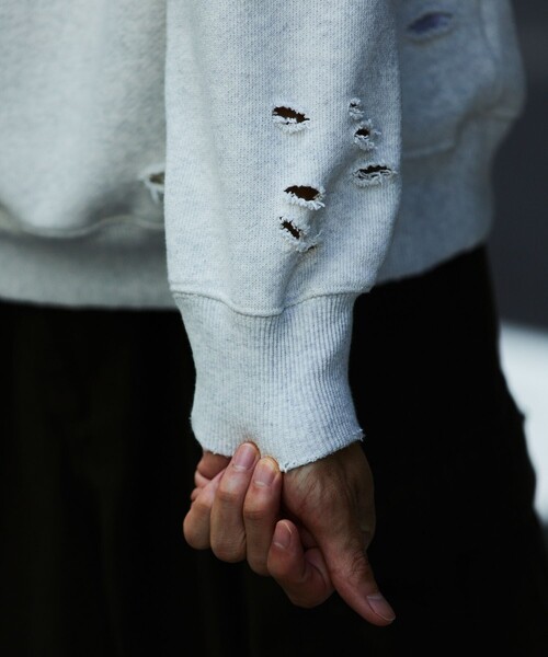 FREAK'S STORE(フリークスストア)の「FREAK’S STORE/フリークスストア 15oz HEAVY WEIGHT フーディー OKLAHOMA/ダメージ加工/ヘビーウェイト スウェットパーカー/リラックスフィット/USAコットン(パーカー・メンズ・ライトグレー/グレー/チャコールグレー・MEDIUM/LARGE/SMALL)」の19枚目の写真