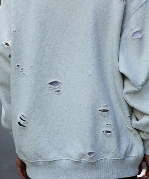 FREAK'S STORE(フリークスストア)の「FREAK’S STORE/フリークスストア 15oz HEAVY WEIGHT フーディー OKLAHOMA/ダメージ加工/ヘビーウェイト スウェットパーカー/リラックスフィット/USAコットン(パーカー・メンズ・ライトグレー/グレー/チャコールグレー・MEDIUM/LARGE/SMALL)」の21枚目の写真