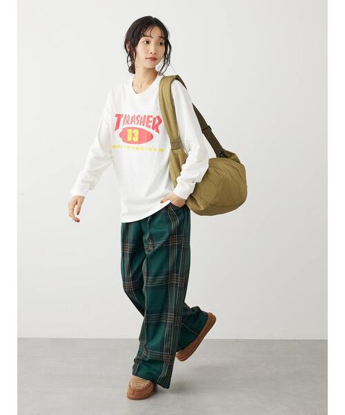 CRAFT STANDARD BOUTIQUE(クラフトスタンダードブティック)の「軽量キルティングショルダーバッグ(トートバッグ・レディース・ブラック/オリーブ・FREE)」の7枚目の写真