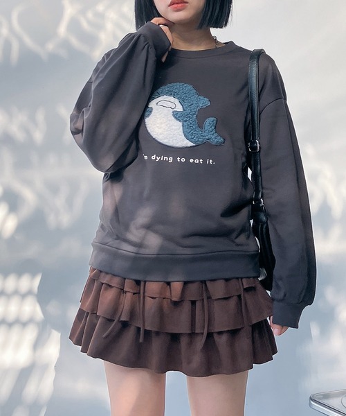 AS KNOW AS plus（アズノゥアズプラス）の「☆ふわふわアニマルプルオーバー【UNISEX ITEM】（スウェット・レディース・アイボリー/ピンク/スミクロ/ブルー/アイボリー系/ブラック系/ネイビー系/ブラウン系/ブラック系1/アイボリー系1/ブルー系1/ピンク系1/アイボリー系2/ネイビー系2/ブラック系2/ピンク系2/ブラック系3/アイボリー系3/ベージュ系3/ブルー系3/ブラック系4/ライトグリーン系4/ベージュ系4/ホワイト系4/ブルー系5/ベージュ系5/ホワイト系5/ブラック系5/アイボリー系6/ベージュ系6/ブラック系6/ネイビー系6/ブルー系6・FREE）」の11枚目の写真
