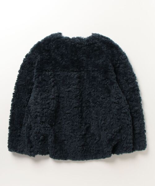 three dots（スリードッツ）の「アップサイクル エコファー コート