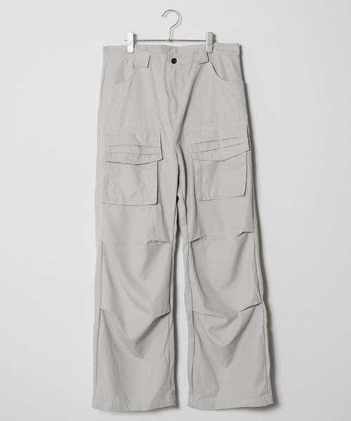 Theater code(シアターコード)の「▲front flap wide cargo pant/フロントフラップ ワイド カーゴパンツ(カーゴパンツ・メンズ・ブラック/オフホワイト・2/3)」の12枚目の写真