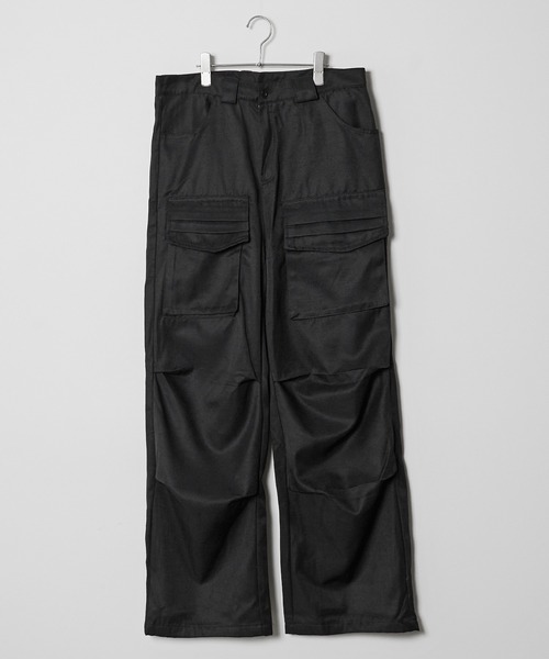Theater code(シアターコード)の「▲front flap wide cargo pant/フロントフラップ ワイド カーゴパンツ(カーゴパンツ・メンズ・ブラック/オフホワイト・2/3)」の13枚目の写真