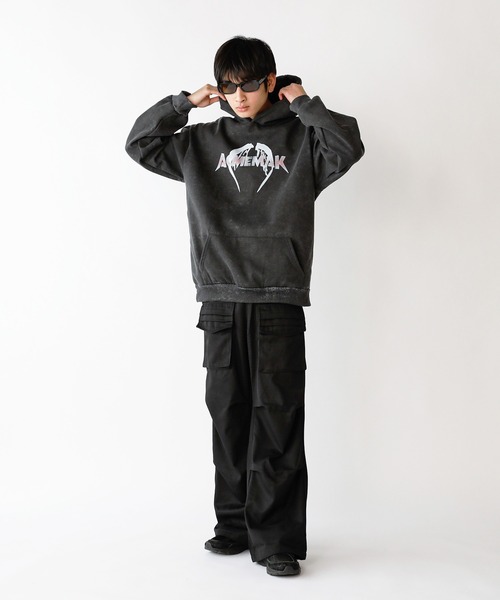Theater code(シアターコード)の「▲front flap wide cargo pant/フロントフラップ ワイド カーゴパンツ(カーゴパンツ・メンズ・ブラック/オフホワイト・2/3)」の18枚目の写真