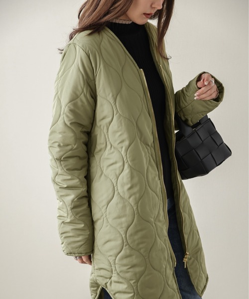 AMELY(エミリー)の「キルティングコート(その他アウター・レディース・ブラック/カーキ/アイボリー・フリー)」の7枚目の写真