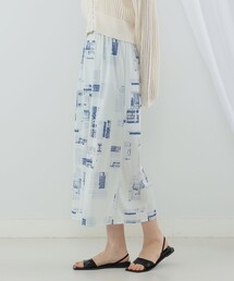 Ray BEAMS | Ray BEAMS / ニュースペーパー プリント スカート(スカート)