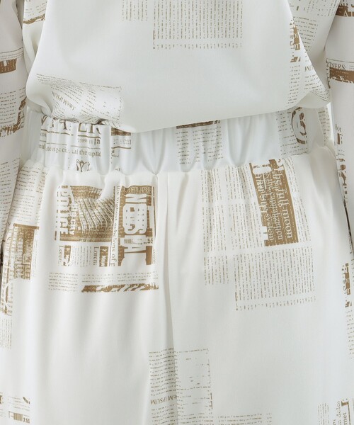 Ray BEAMS（レイビームス）の「Ray BEAMS / ニュースペーパー プリント スカート（スカート・レディース・ベージュ/ブルー系その他3・ONE SIZE）」の18枚目の写真