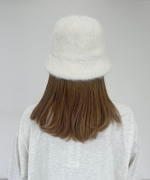 tiny tiny（ティニーティニー）の「シャギーハット[tiny tiny(ティニーティニー)]（ハット・レディース・ブラック/オフホワイト・0）」の3枚目の写真