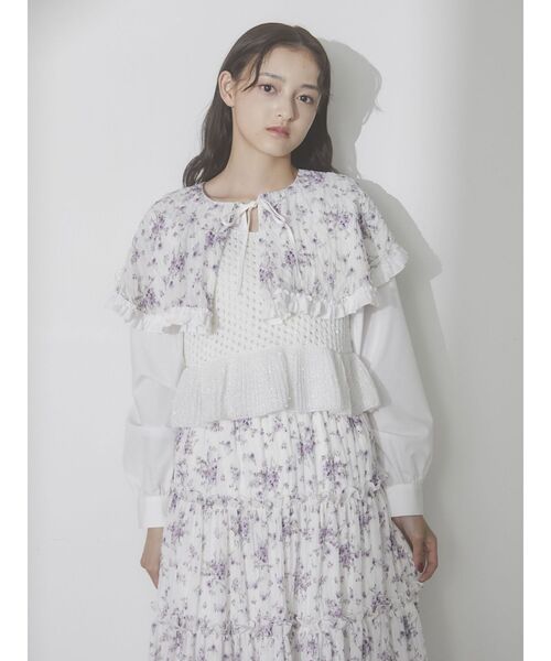 merry jenny（メリージェニー）の「twinkleニットリボンビスチェ（キャミソール・レディース・ブラック/シルバー/オフホワイト・FREE）」の18枚目の写真