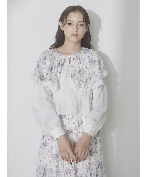 merry jenny（メリージェニー）の「twinkleニットリボンビスチェ（キャミソール・レディース・ブラック/シルバー/オフホワイト・FREE）」の19枚目の写真