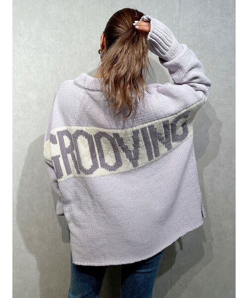 GYDA（ジェイダ）の「GROOVING モール ニット トップス（ニット/セーター・レディース・アイボリー/チャコールグレー/ラベンダー・FREE）」の11枚目の写真