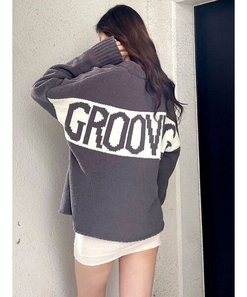 GYDA（ジェイダ）の「GROOVING モール ニット トップス（ニット/セーター・レディース・アイボリー/チャコールグレー/ラベンダー・FREE）」の13枚目の写真