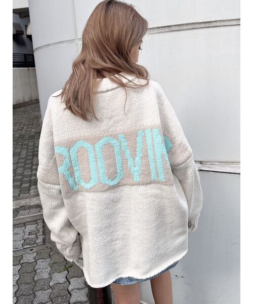 GYDA（ジェイダ）の「GROOVING モール ニット トップス（ニット/セーター・レディース・アイボリー/チャコールグレー/ラベンダー・FREE）」の19枚目の写真