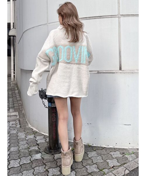 GYDA（ジェイダ）の「GROOVING モール ニット トップス（ニット/セーター・レディース・アイボリー/チャコールグレー/ラベンダー・FREE）」の20枚目の写真