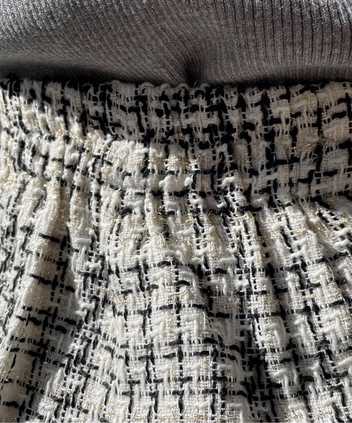 one way(ワンウェイ)の「ツイードスリットミニスカパン(スカート・レディース・ブラック/ブラック系その他/ホワイト系その他・FREE)」の20枚目の写真