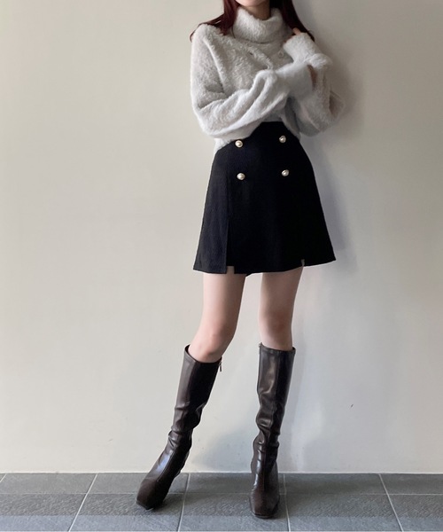 one way(ワンウェイ)の「ツイードスリットミニスカパン(スカート・レディース・ブラック/ブラック系その他/ホワイト系その他・FREE)」の22枚目の写真