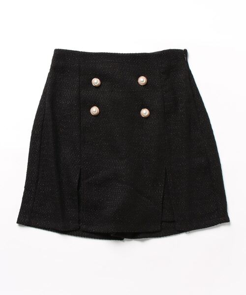 one way(ワンウェイ)の「ツイードスリットミニスカパン(スカート・レディース・ブラック/ブラック系その他/ホワイト系その他・FREE)」の6枚目の写真
