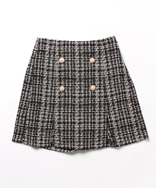 one way(ワンウェイ)の「ツイードスリットミニスカパン(スカート・レディース・ブラック/ブラック系その他/ホワイト系その他・FREE)」の7枚目の写真