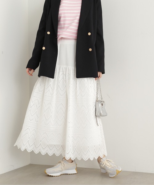 N.（N. Natural Beauty Basic）（エヌエヌナチュラルビューティーベーシック）の「【S Size Line】◆コットンレースフレアスカート（スカート・レディース・ブラック/オフホワイト・MEDIUM/SMALL）」の3枚目の写真