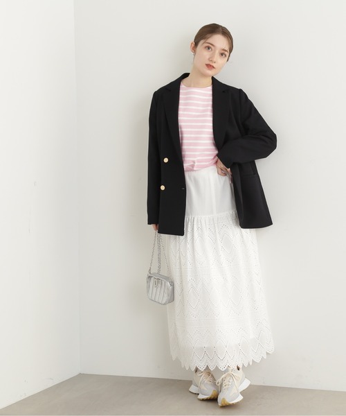 N.（N. Natural Beauty Basic）（エヌエヌナチュラルビューティーベーシック）の「【S Size Line】◆コットンレースフレアスカート（スカート・レディース・ブラック/オフホワイト・MEDIUM/SMALL）」の4枚目の写真